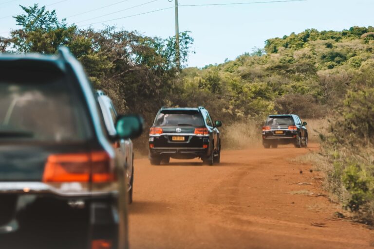 landcruiser v8 on the road
