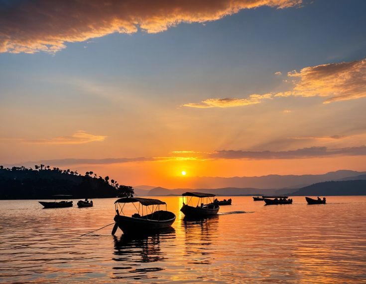 Sunset cruise on Lake Kivu Rwanda